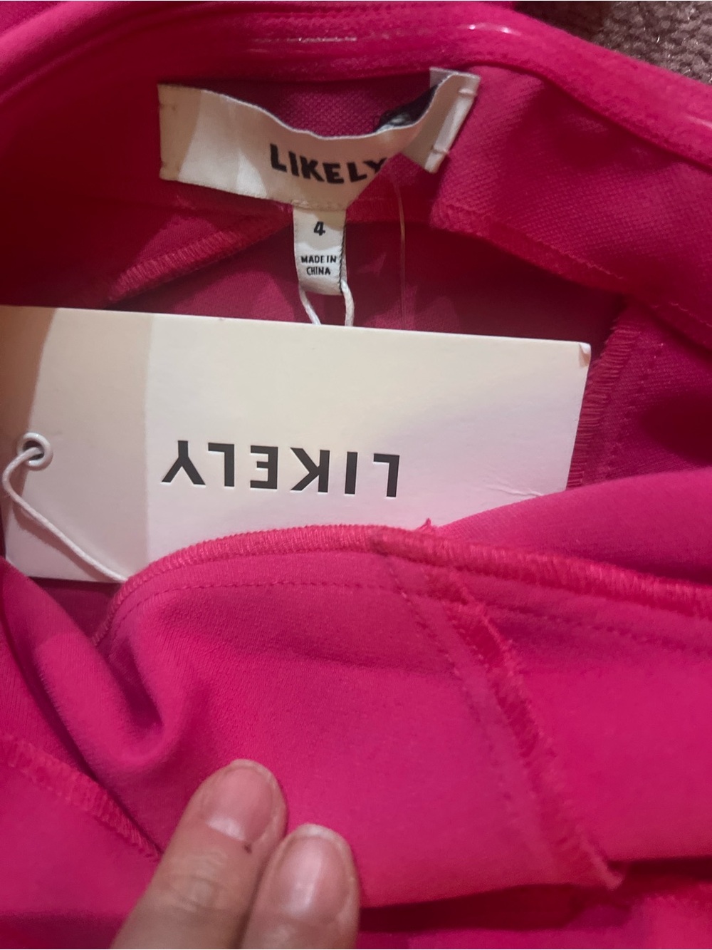 Likely Fuchsia One-Shoulder Ruffle Mini Dress - Picture 2 of 3